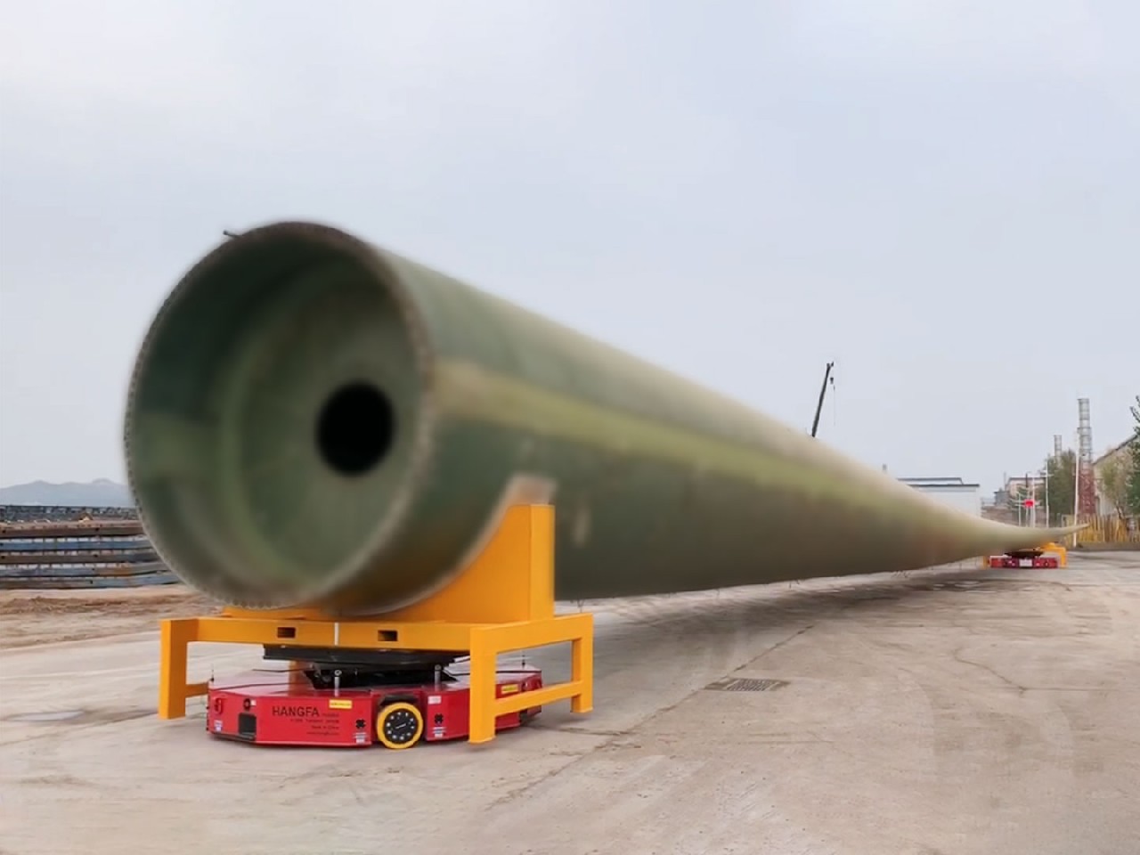 Application of 60t Wind Turbine Blade Transfer Vehicle in the Transfer of Wind Turbine Blades