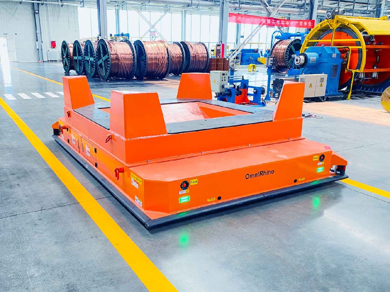 AGV грузоподъёмностью 5 тонн для транспортировки кабельных барабанов